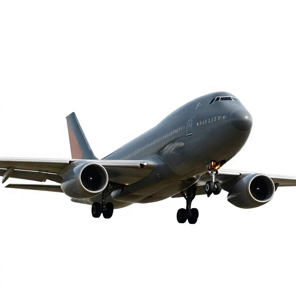 Jumbojet isolated on a white background