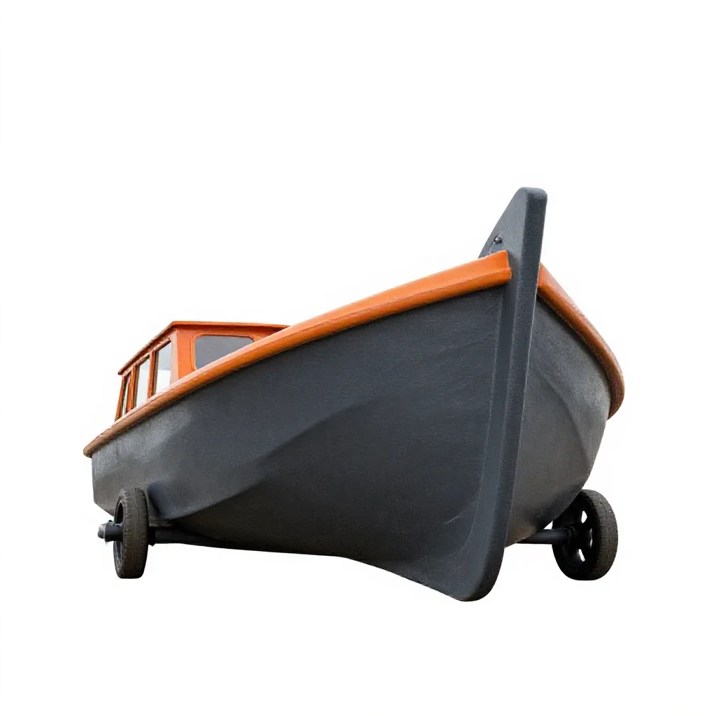 Keelboat isolated on a white background