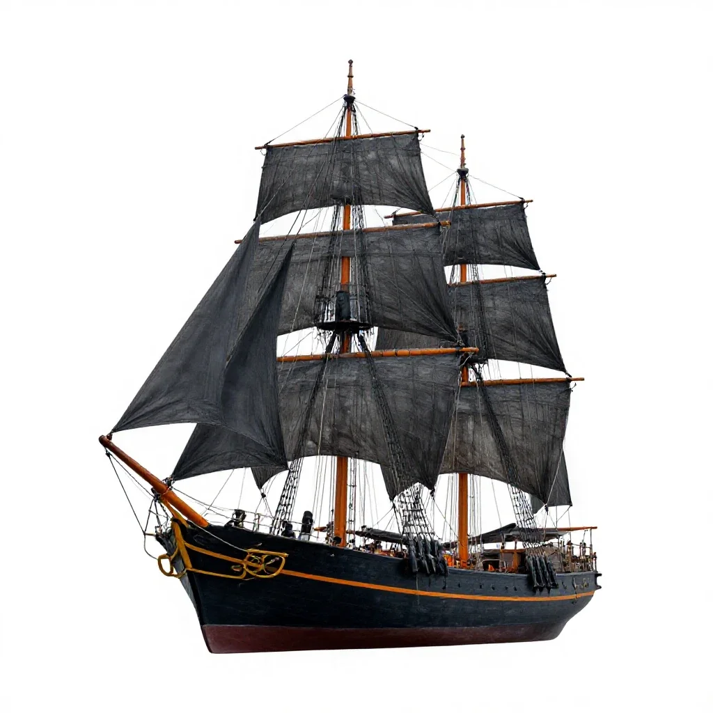 Ketch isolated on a white background