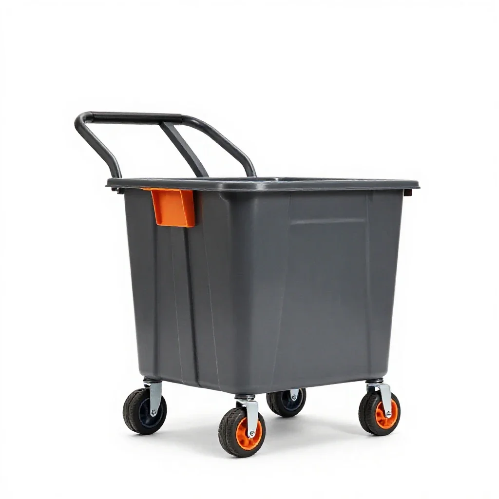 Laundry cart isolated on a white background
