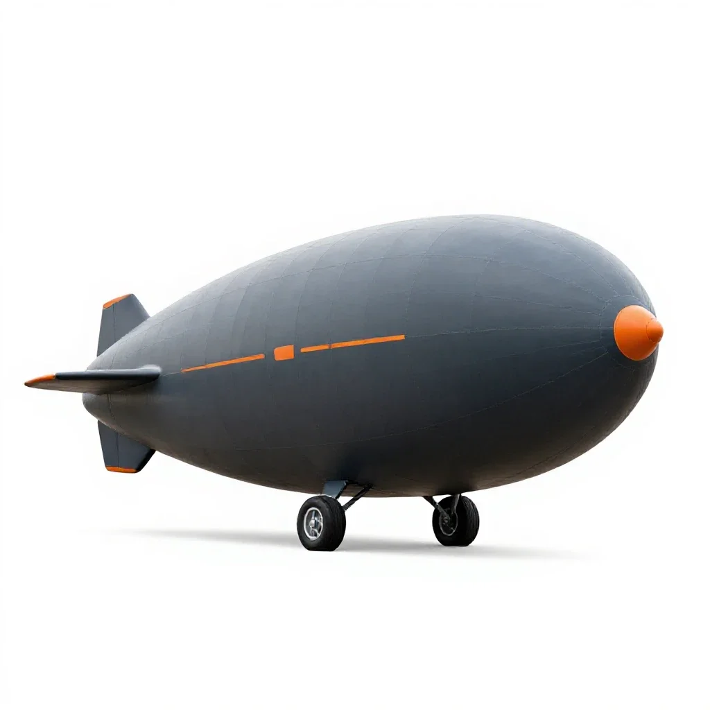 Lighter-than-air craft isolated on a white background