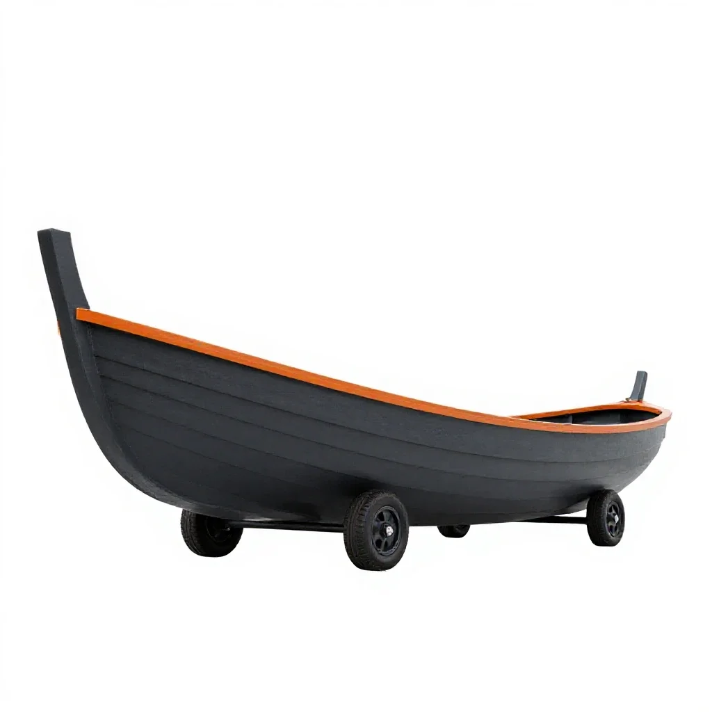 Longboat isolated on a white background