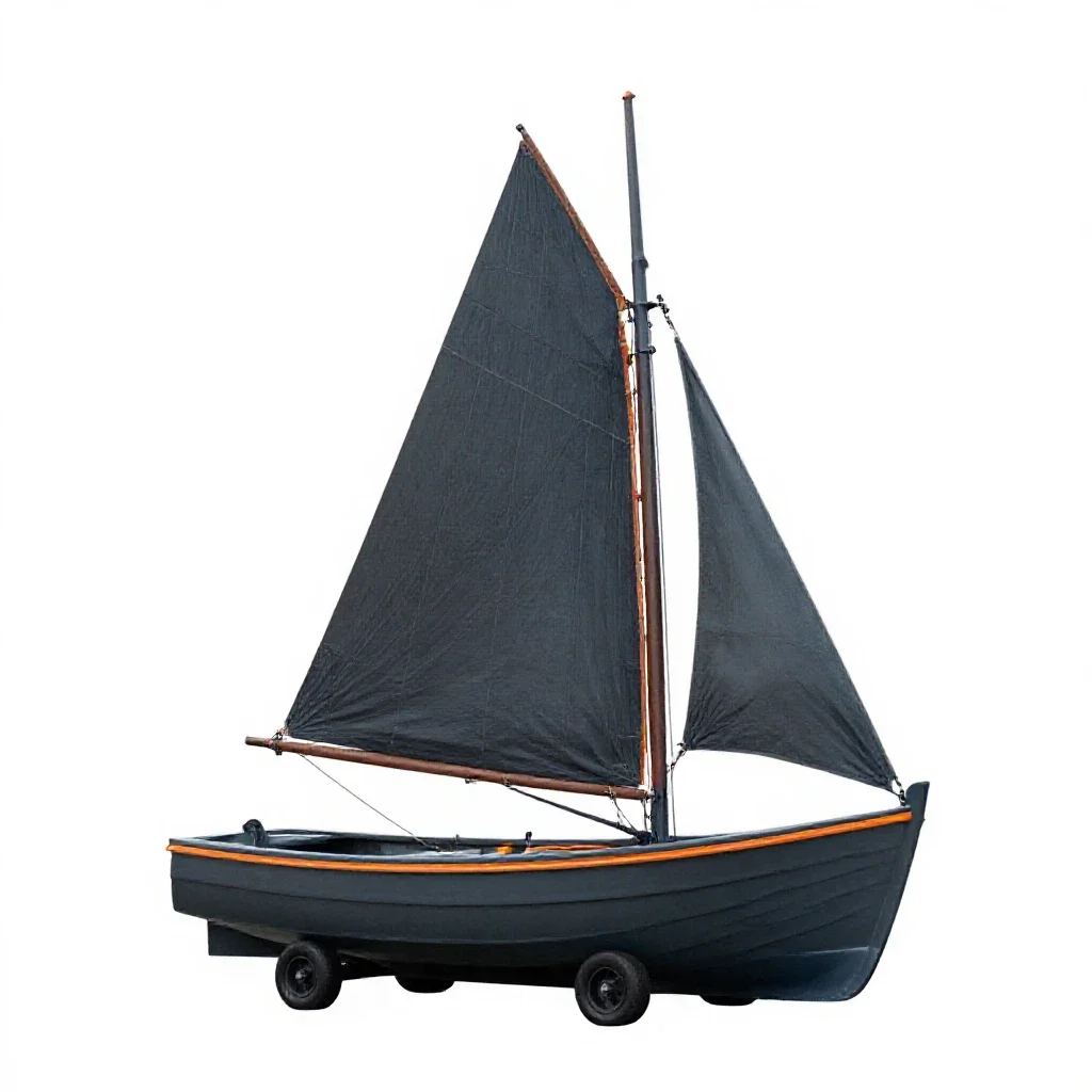 Lugger isolated on a white background