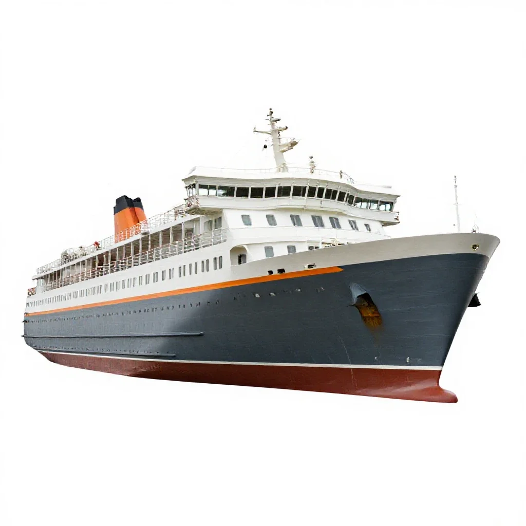 Luxury liner isolated on a white background