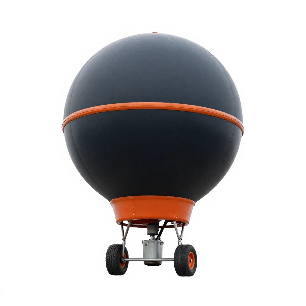 Meteorological balloon isolated on a white background