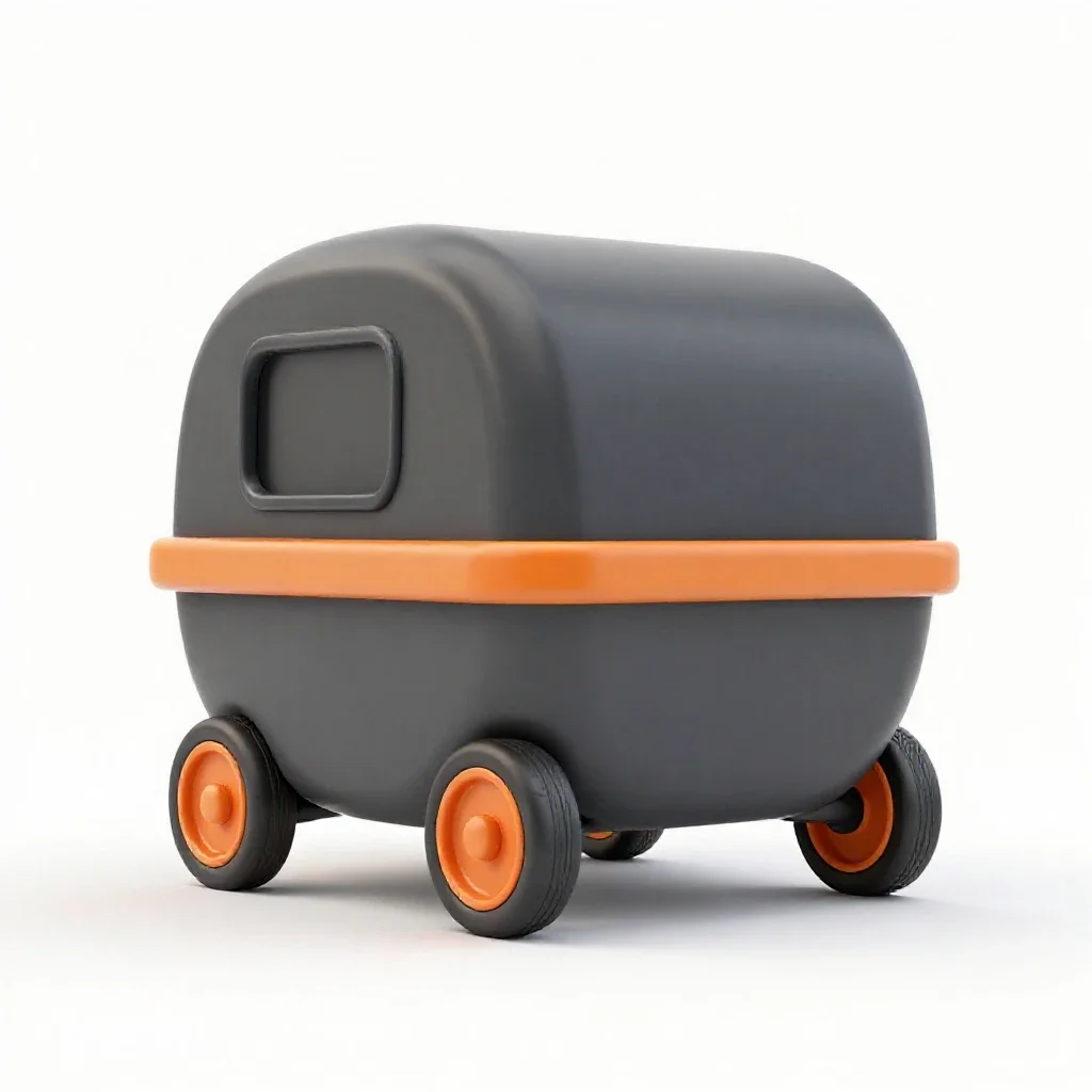 Milk float isolated on a white background