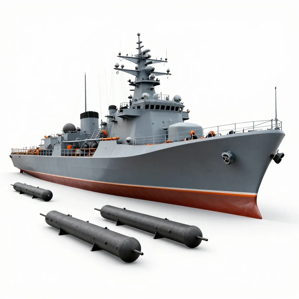 Minelayer isolated on a white background