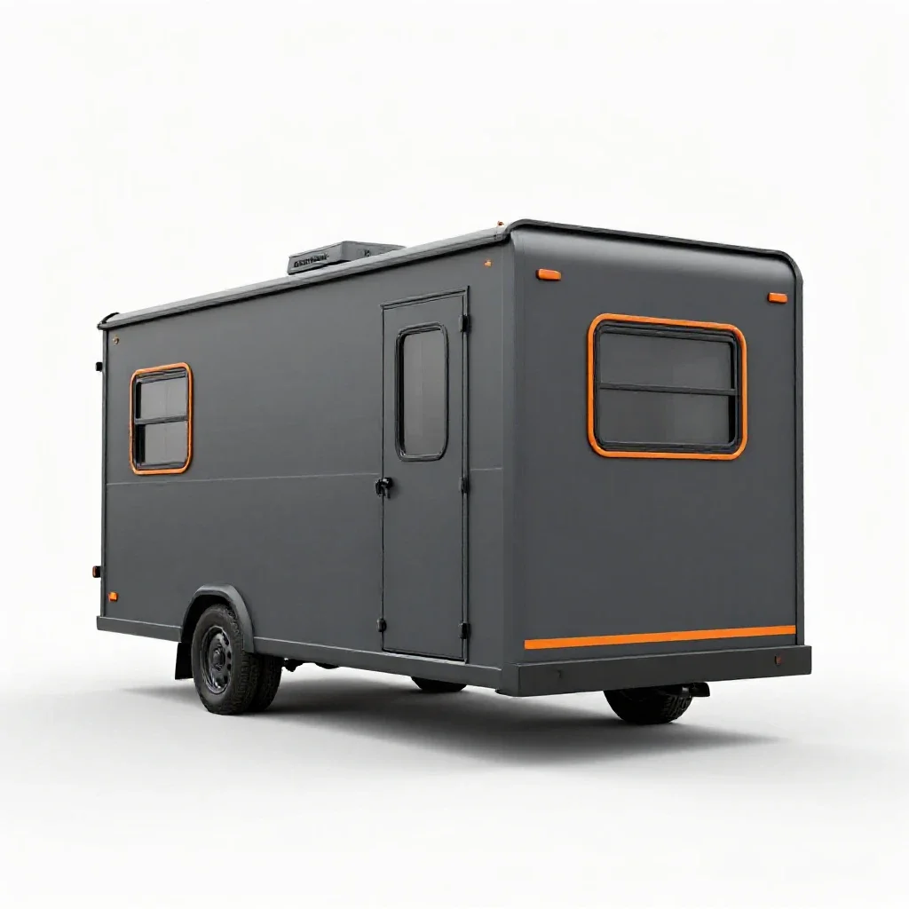 Mobile home isolated on a white background