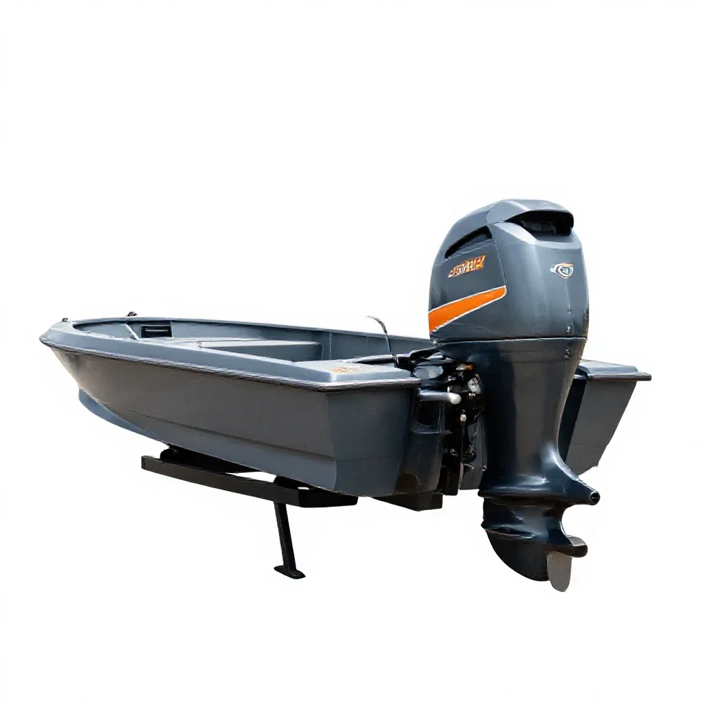 Motorboat isolated on a white background
