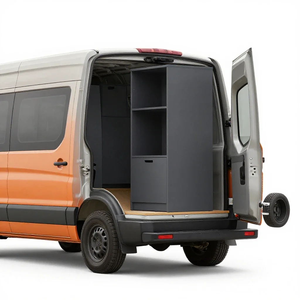 Moving van isolated on a white background