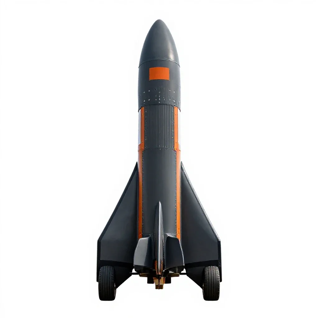 Multistage rocket isolated on a white background