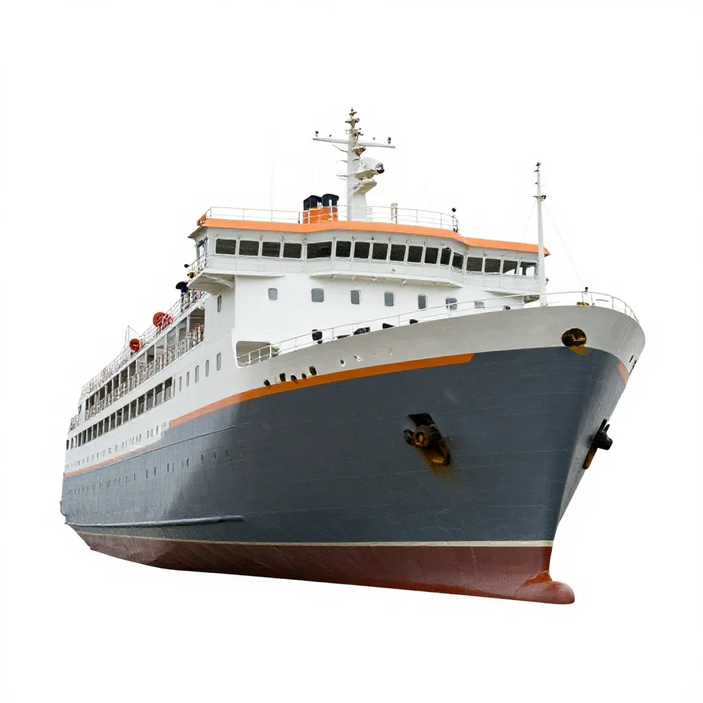 Passenger ship isolated on a white background