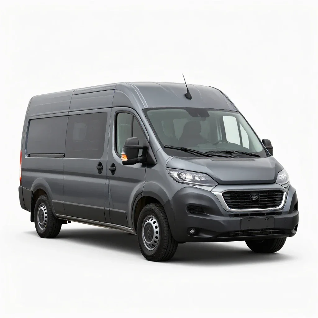 Passenger van isolated on a white background