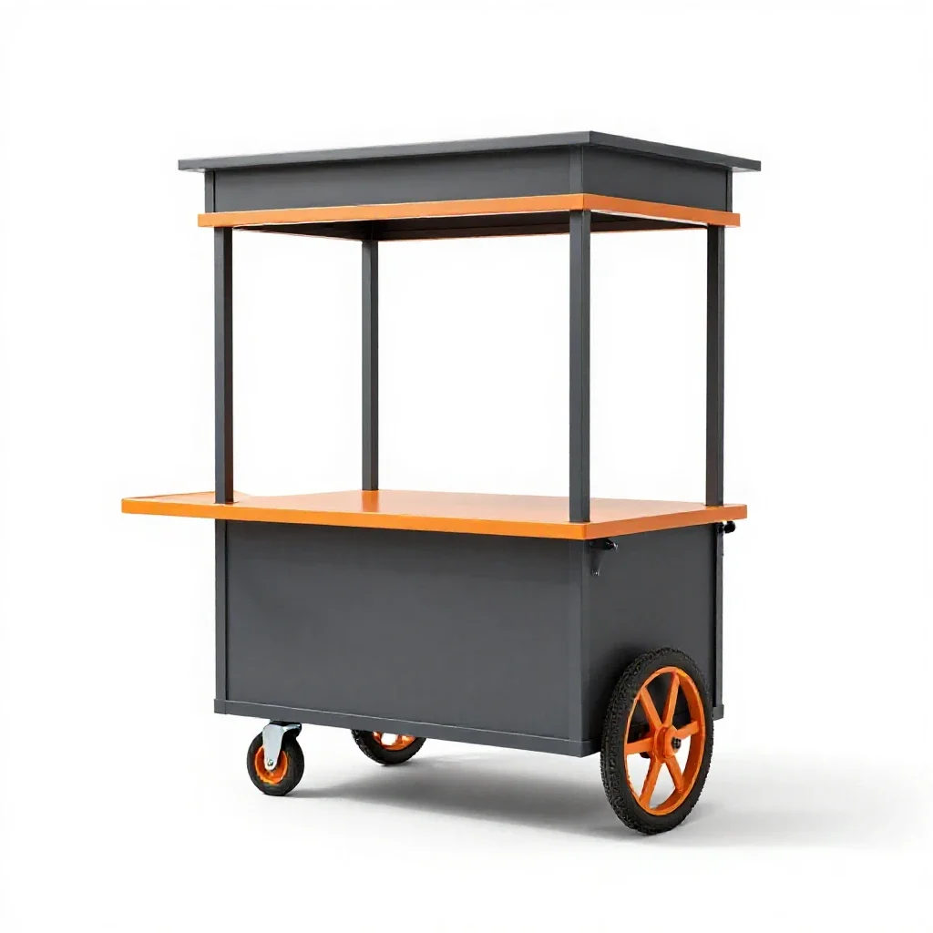 Pastry cart isolated on a white background