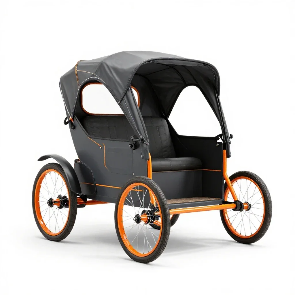 Pedicab isolated on a white background