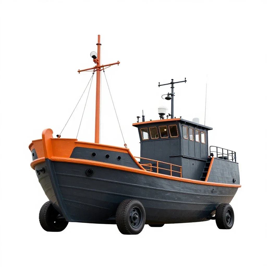 Picket ship isolated on a white background