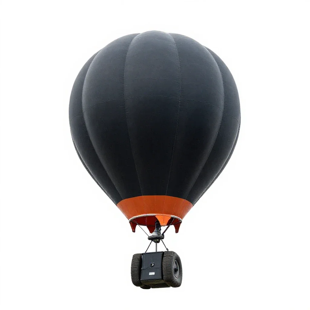 Pilot balloon isolated on a white background