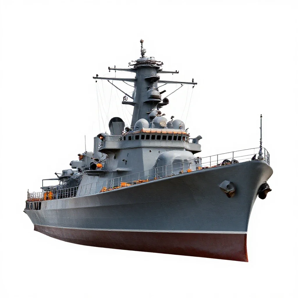 Pocket battleship isolated on a white background