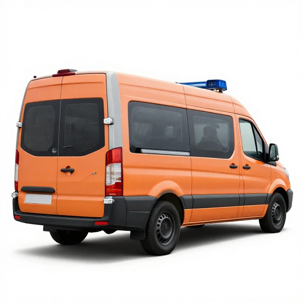 Police van isolated on a white background