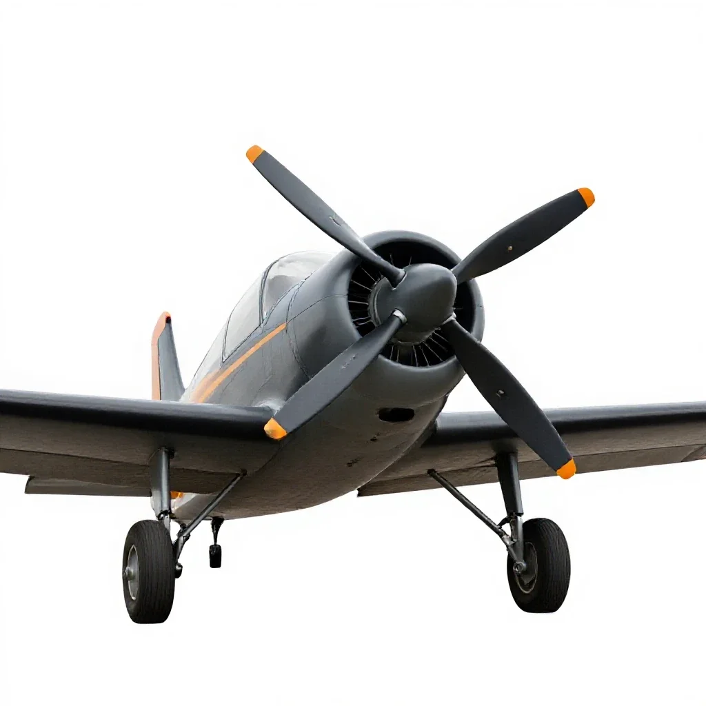 Propeller plane isolated on a white background