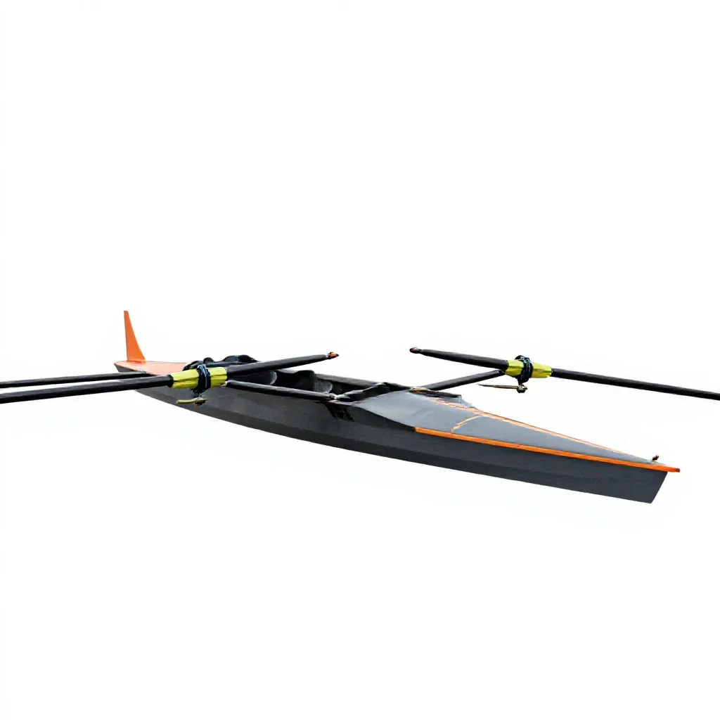 Racing boat isolated on a white background