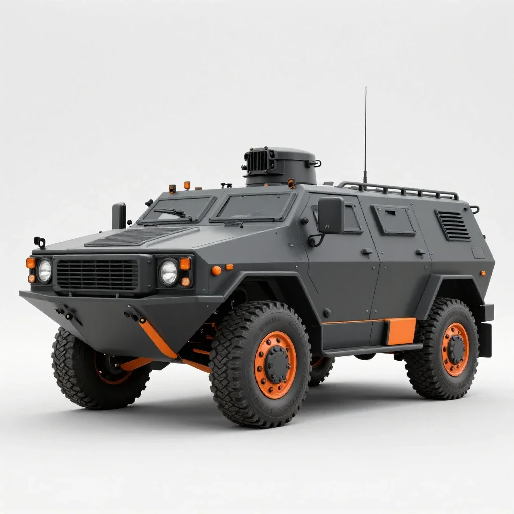 Reconnaissance vehicle isolated on a white background