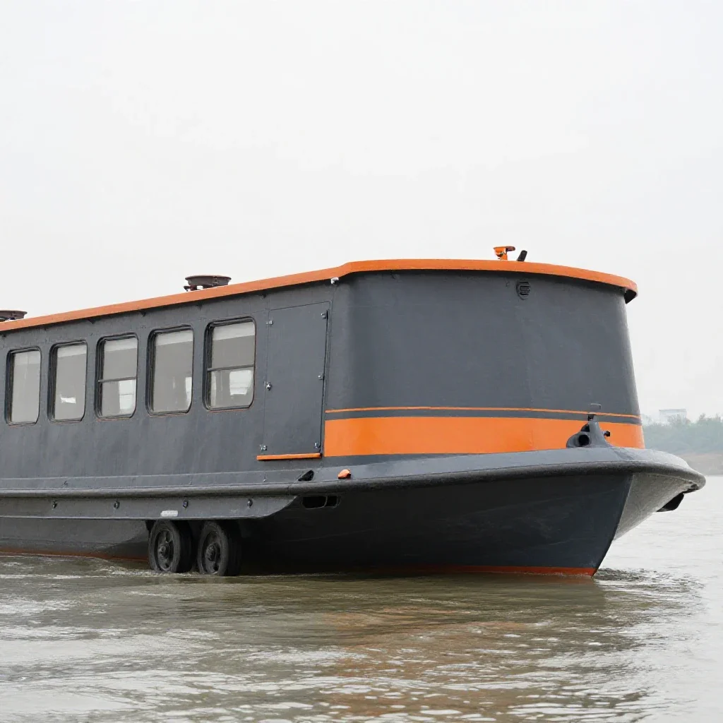 River boat isolated on a white background