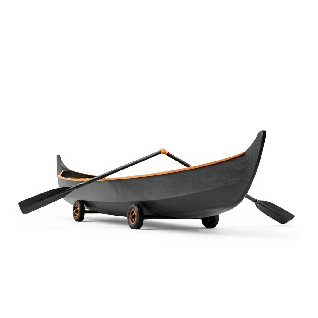 Sampan isolated on a white background