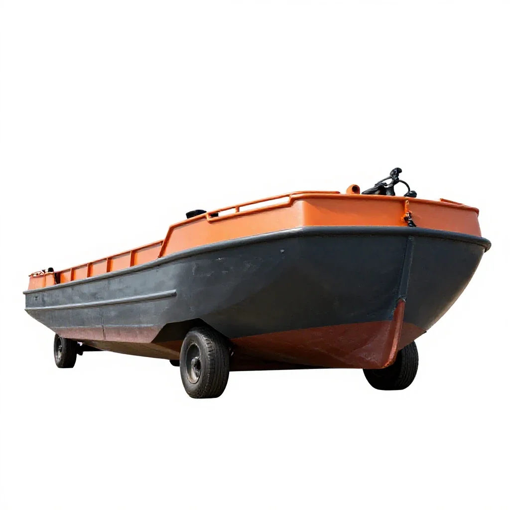 Scow isolated on a white background
