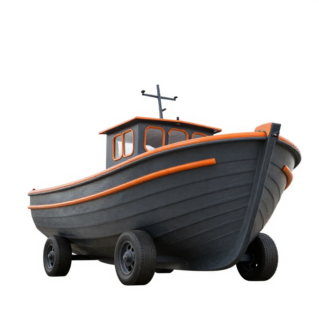 Sea boat isolated on a white background