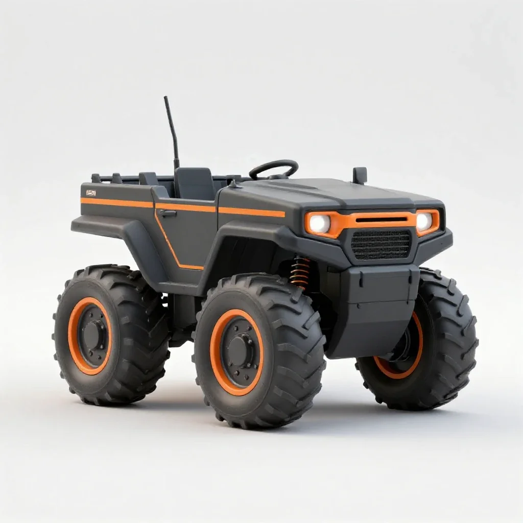 Self-propelled vehicle isolated on a white background