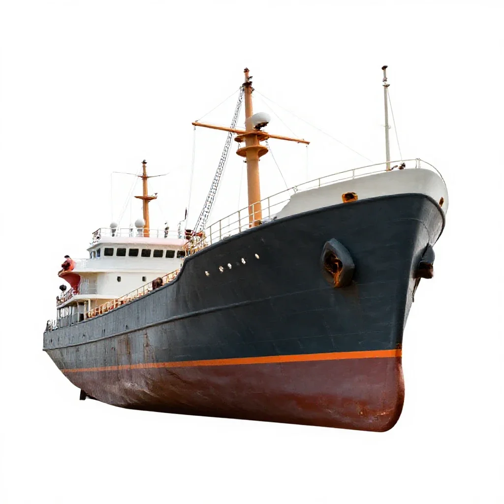 Shipwreck isolated on a white background