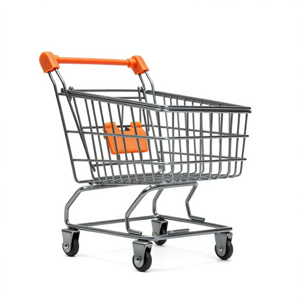 Shopping cart isolated on a white background