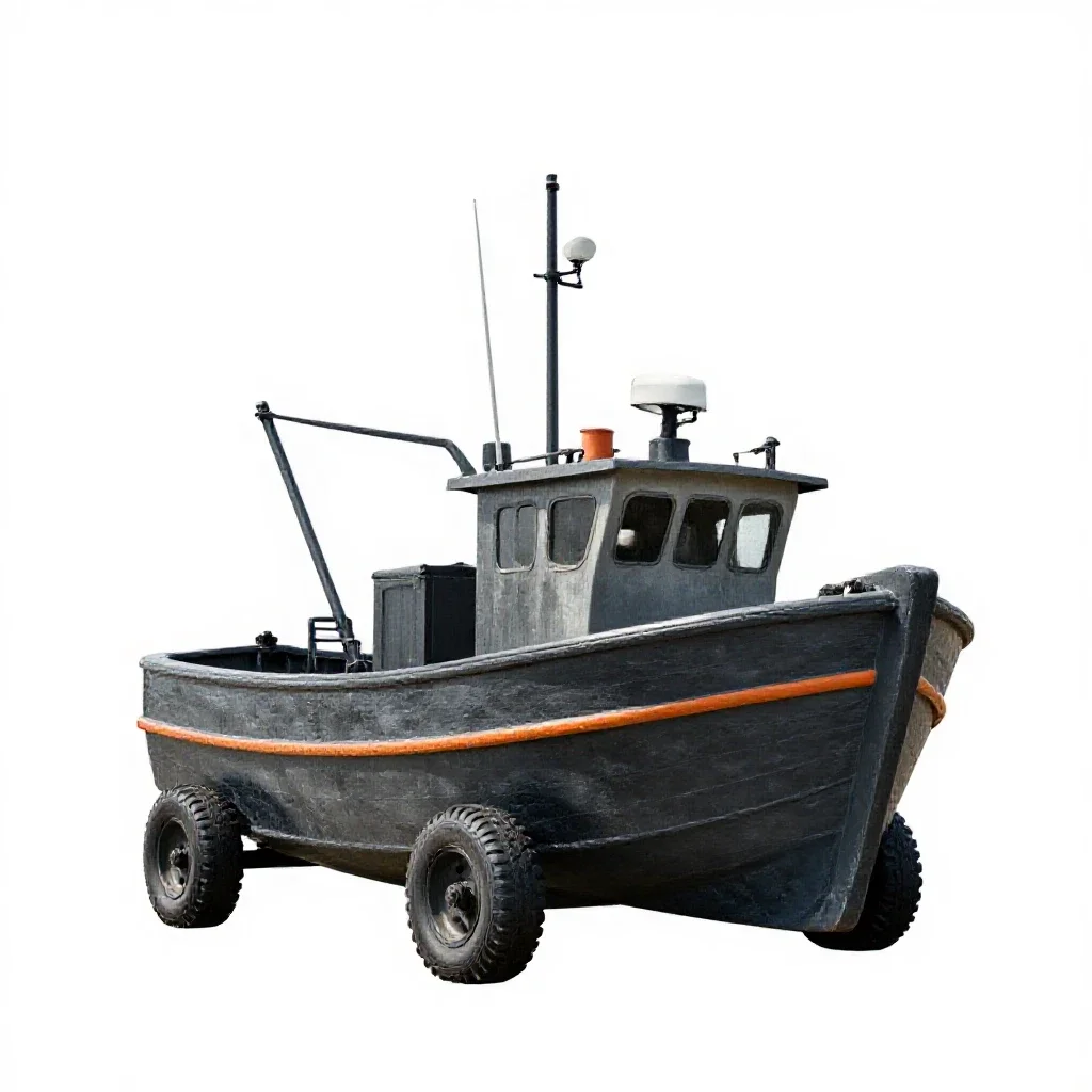 Shrimper isolated on a white background
