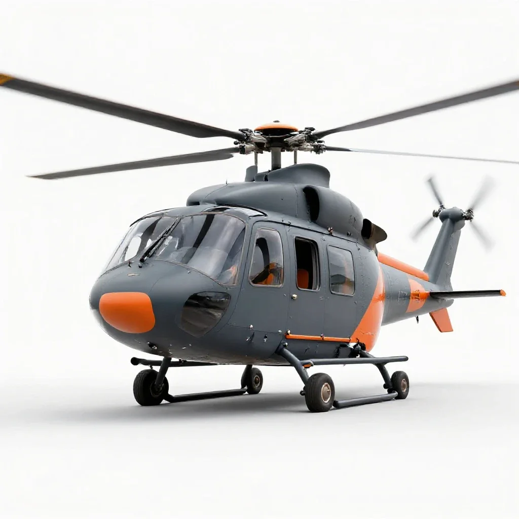 Shuttle helicopter isolated on a white background