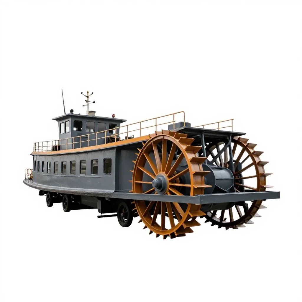 Side-wheeler isolated on a white background