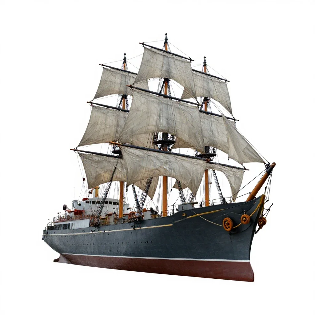 Sister ship isolated on a white background