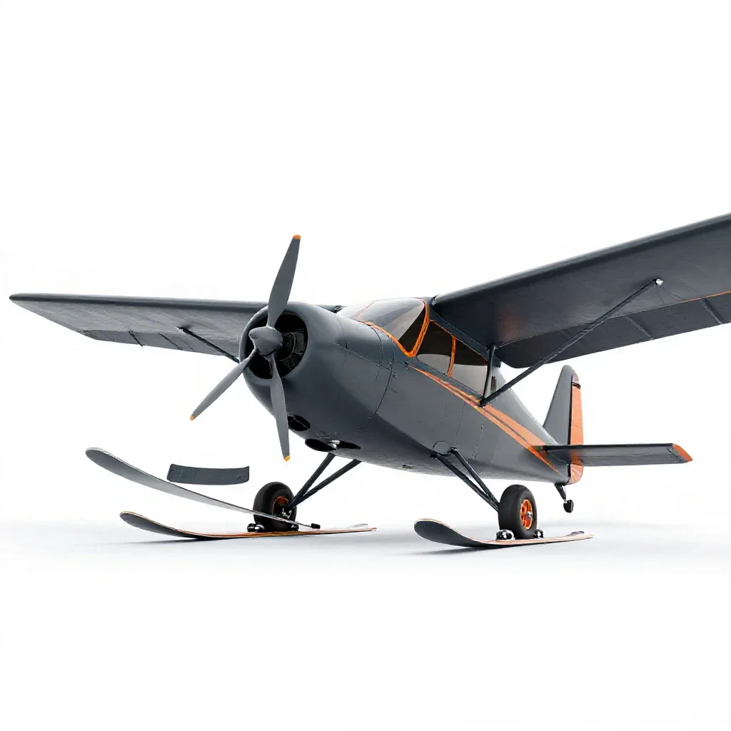 Ski-plane isolated on a white background