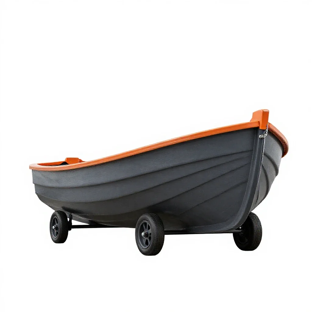 Skiff isolated on a white background