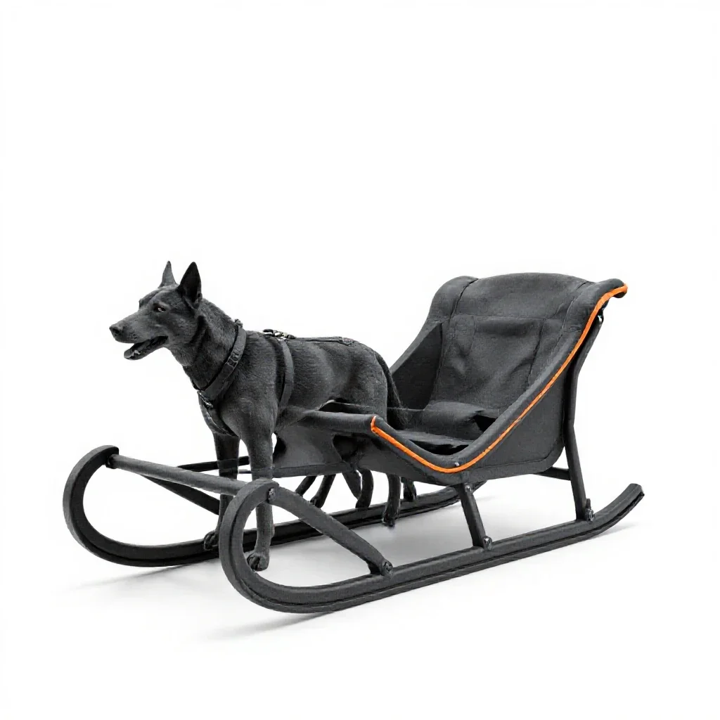 Sled isolated on a white background