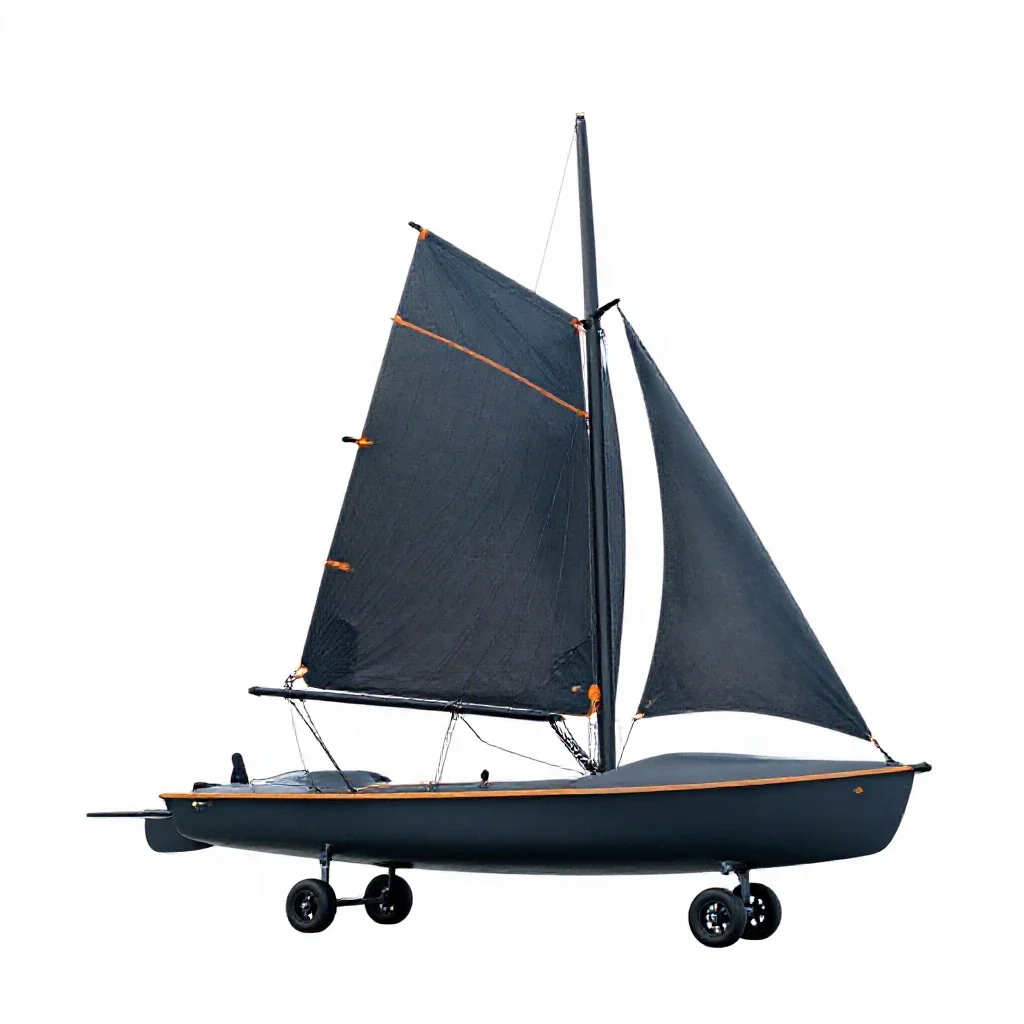 Sloop isolated on a white background
