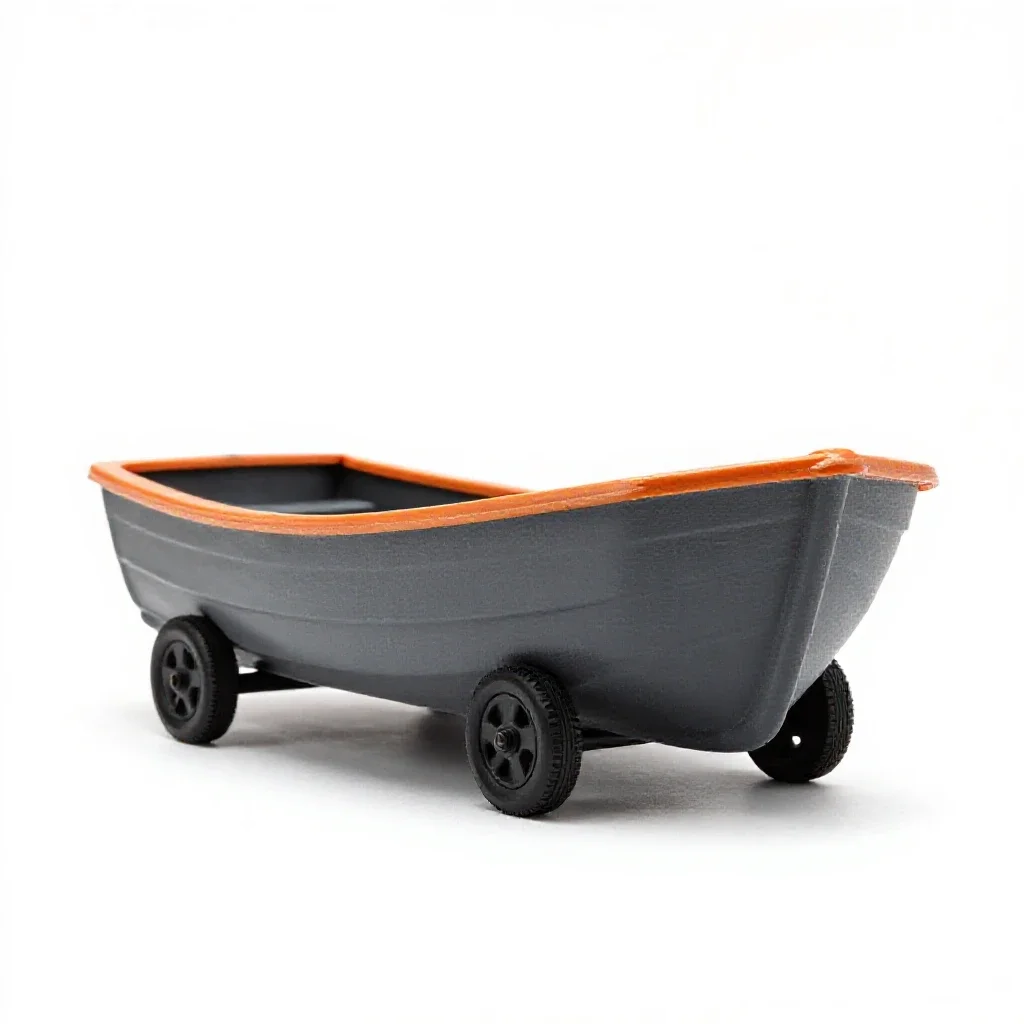 Small boat isolated on a white background