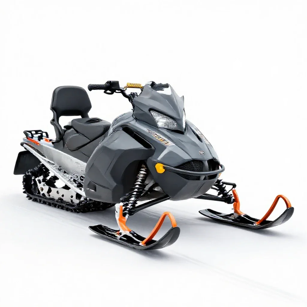 Snowmobile isolated on a white background