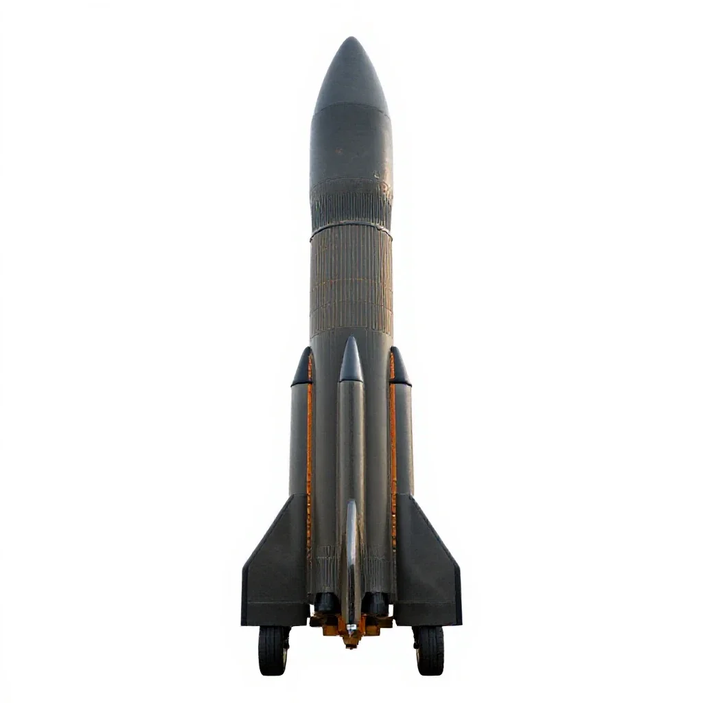 Sounding rocket isolated on a white background