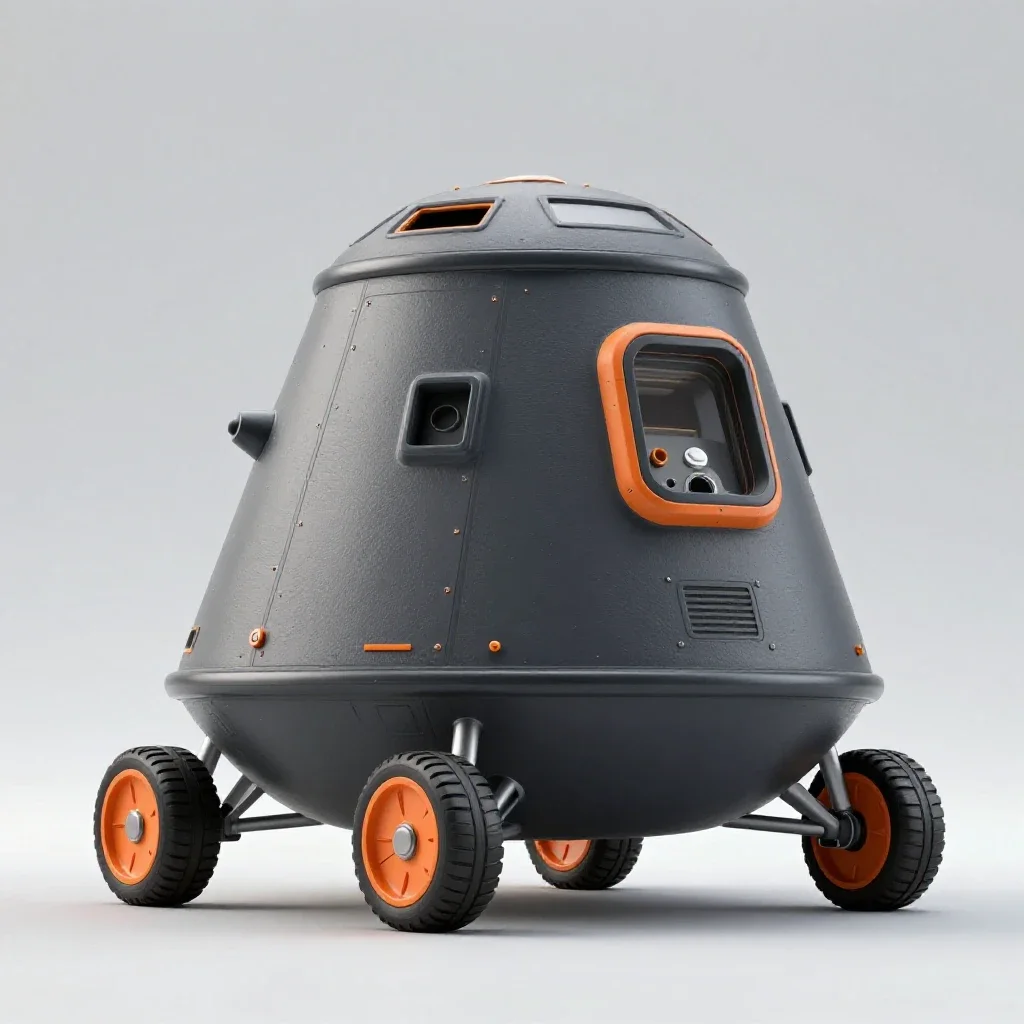 Space capsule isolated on a white background