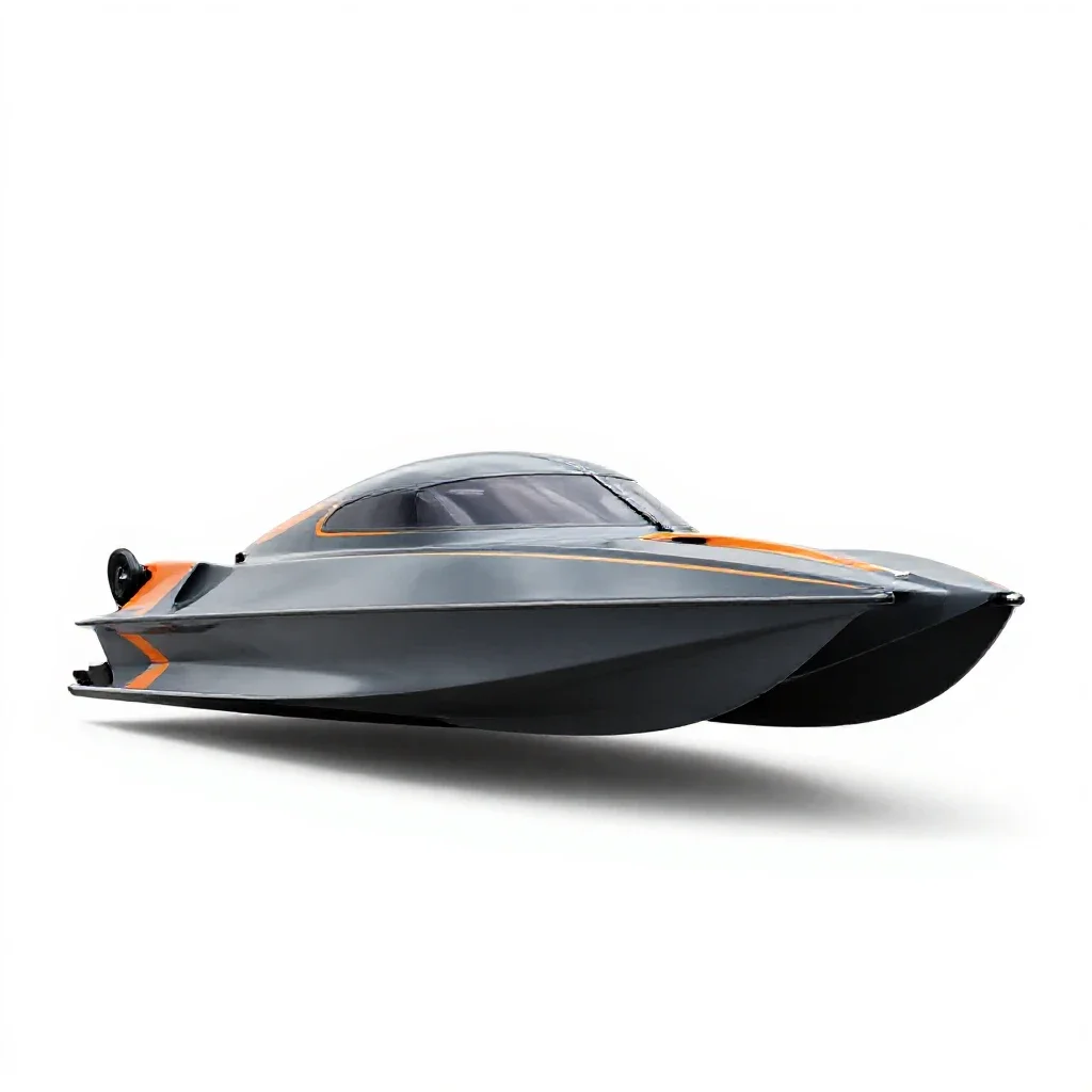 Speedboat isolated on a white background