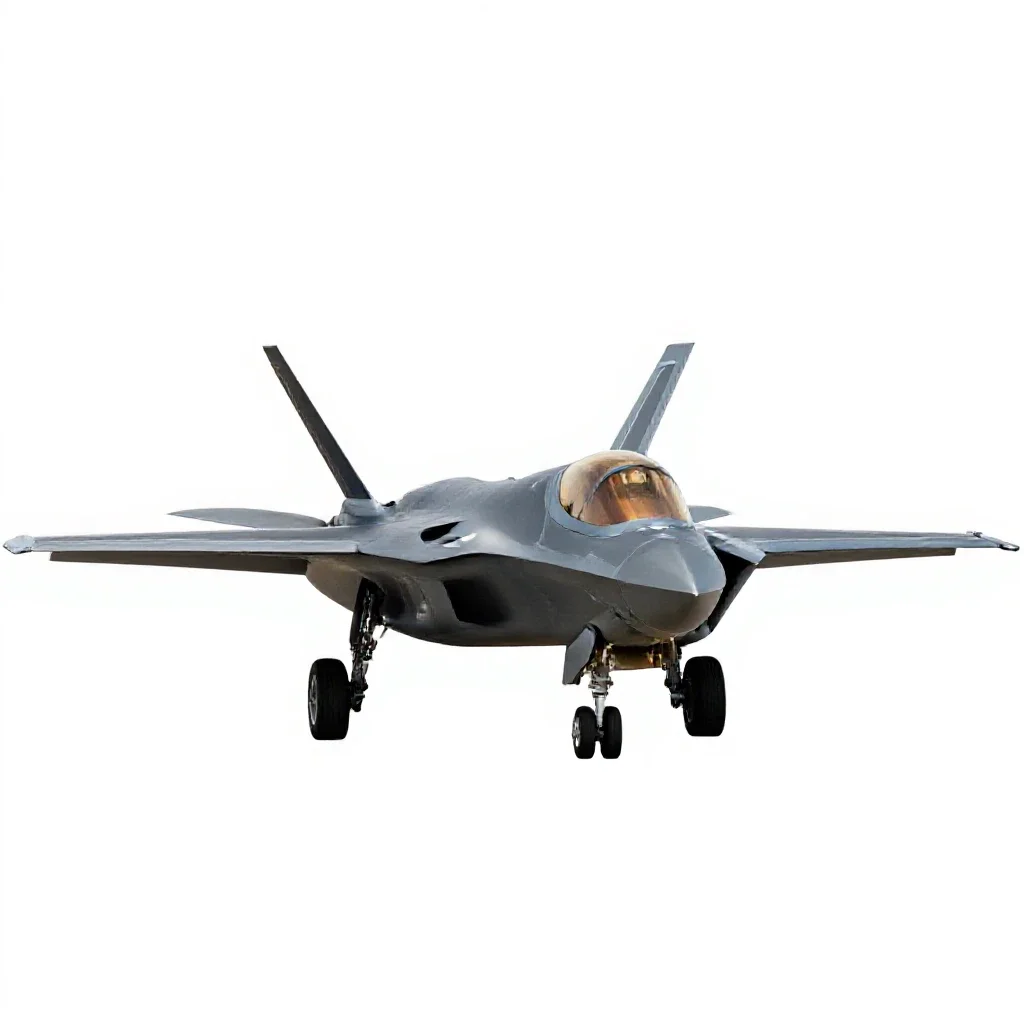 Stealth fighter isolated on a white background