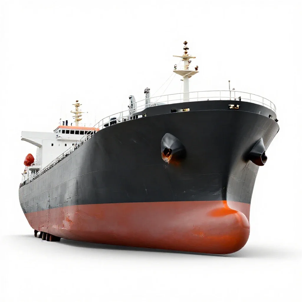 Supertanker isolated on a white background