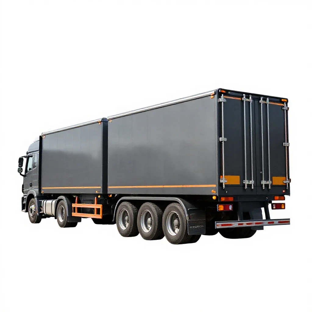 Tandem trailer isolated on a white background