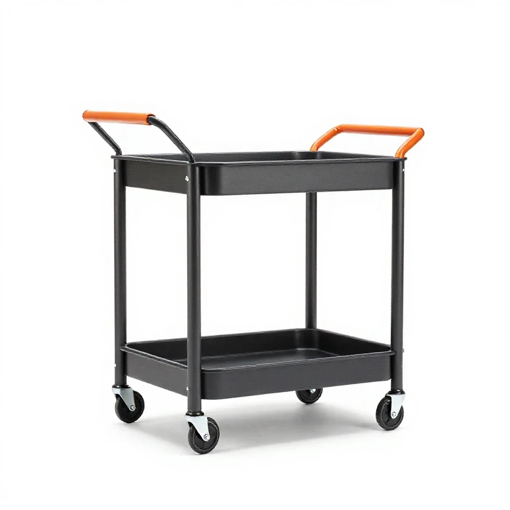 Tea cart isolated on a white background